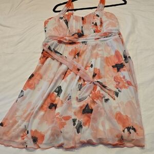 Maurices Pink and Black Floral Mini Dress